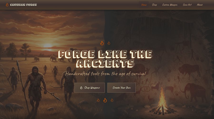 Caveman Forge maker and metalwork site